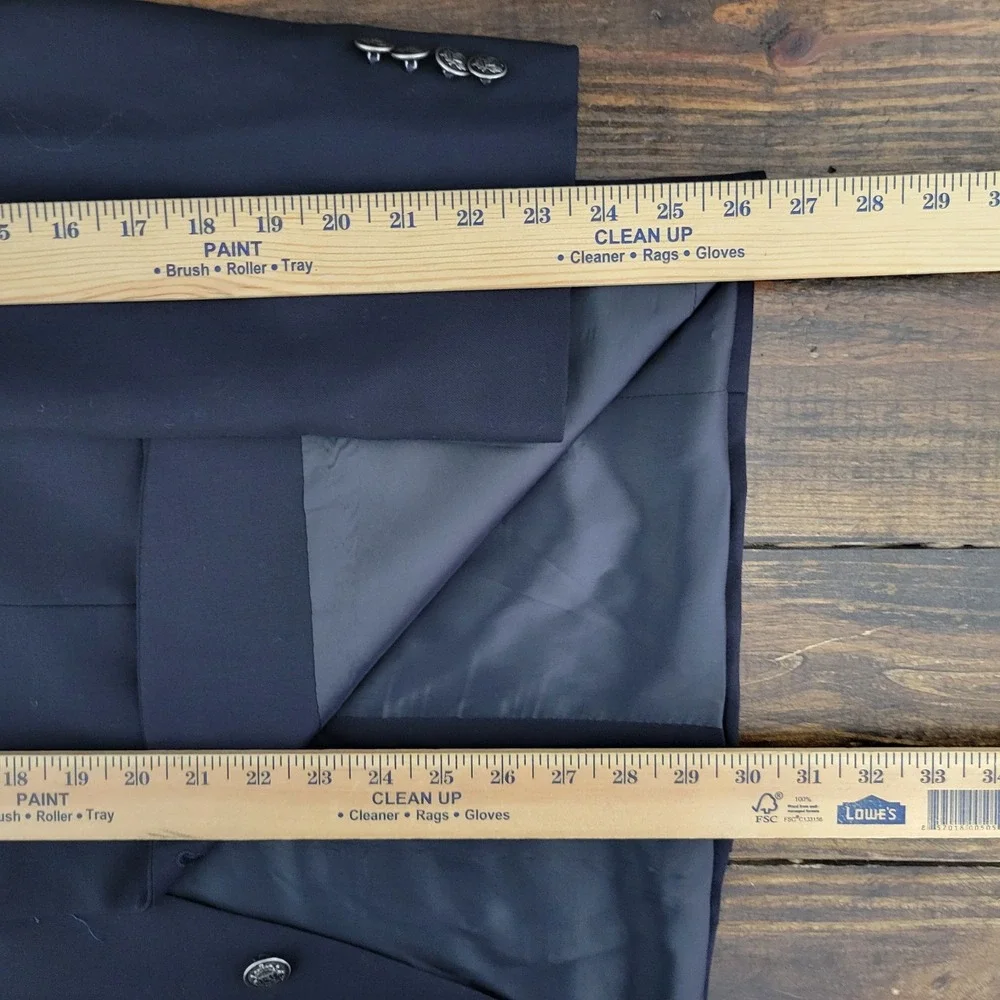 Michael Kors Men's Sport Coat‎ Blazer Two Button Navy Blue Twill Wool Size 40S